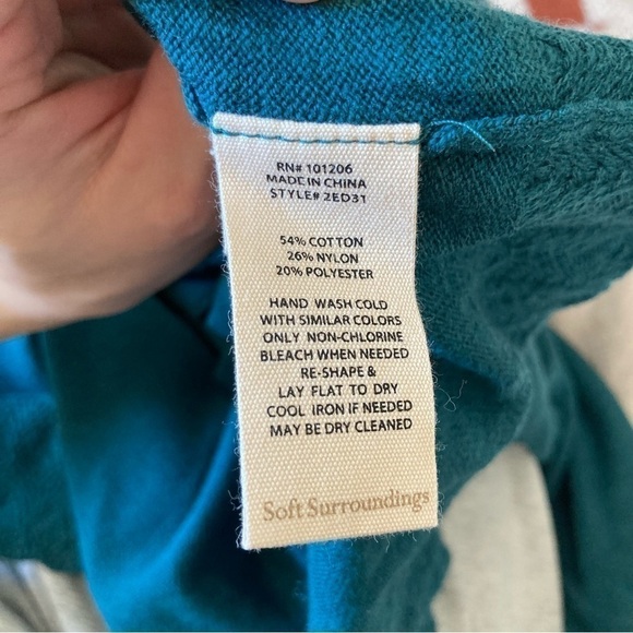 Soft Surroundings | Soft Texture Crochet Detail Crew Neck Sweater - Picture 5 of 7